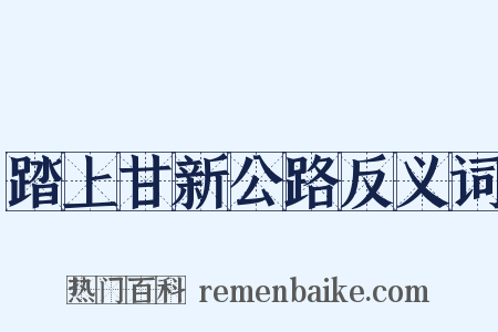 踏上甘新公路反义词是什么意思的图片